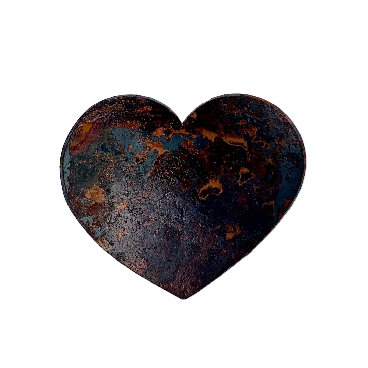 Detail of Rusted Steel Patina Heart