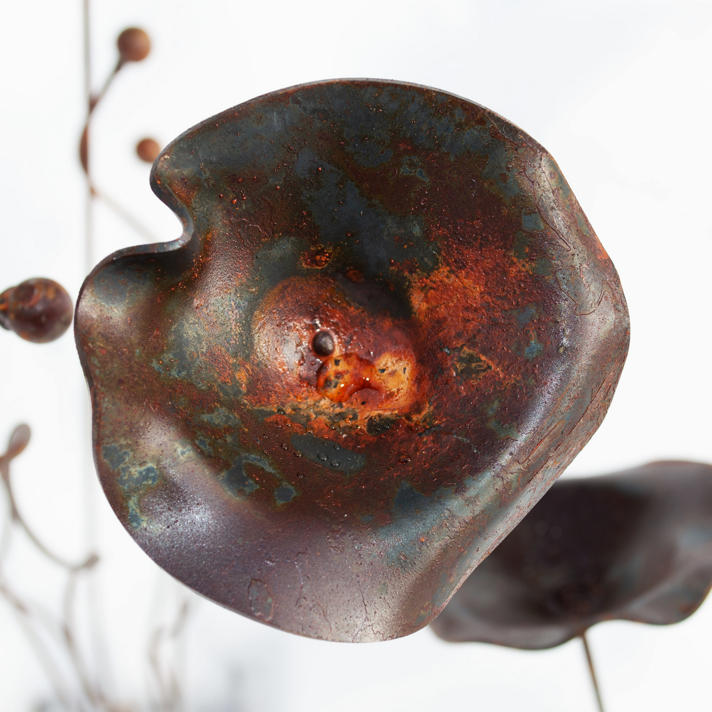 Garden Art-Wildflowers-Kinetic Rusty Metal Yard Art