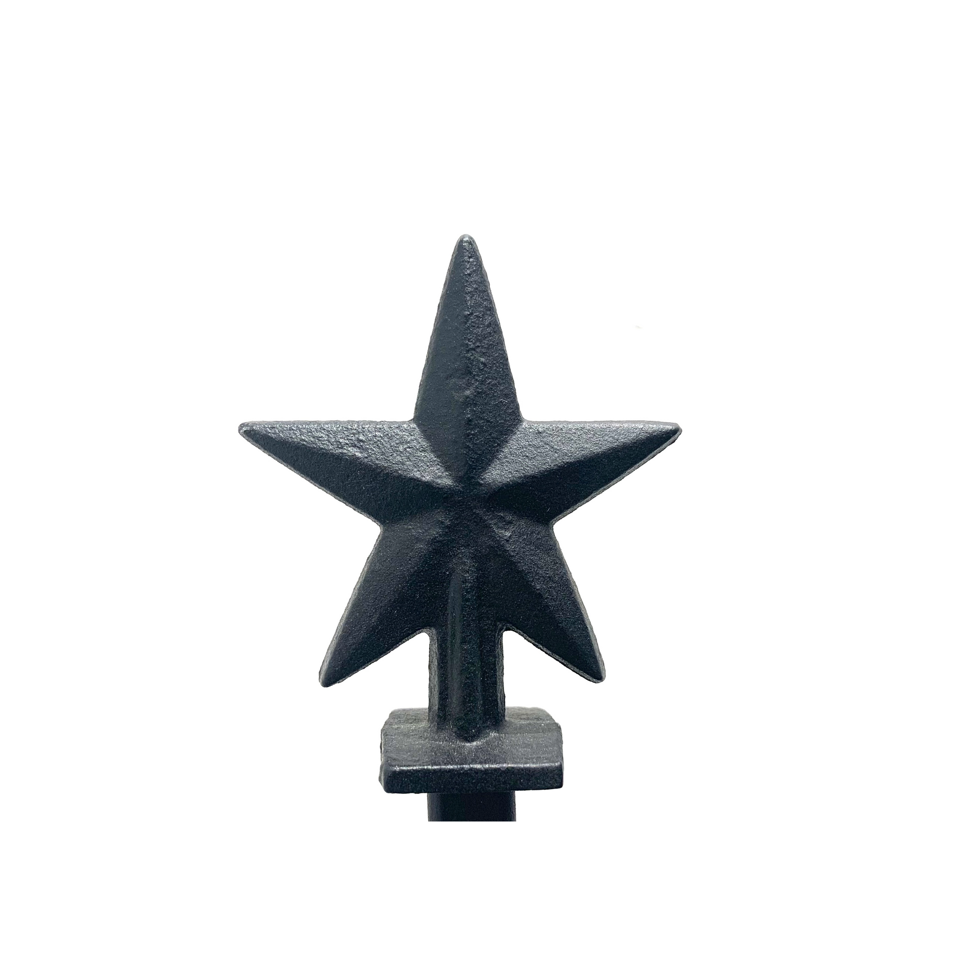 Black steel Star finial detail